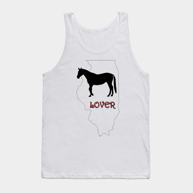 Illinois Horse Lover Gifts Tank Top by Prairie Ridge Designs